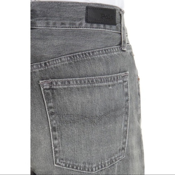 POLO RALPH LAUREN GREY HIGH WAIST SLIM
STRAIGHT CROP JEANS Size 32 NWT - Picture 15 of 15